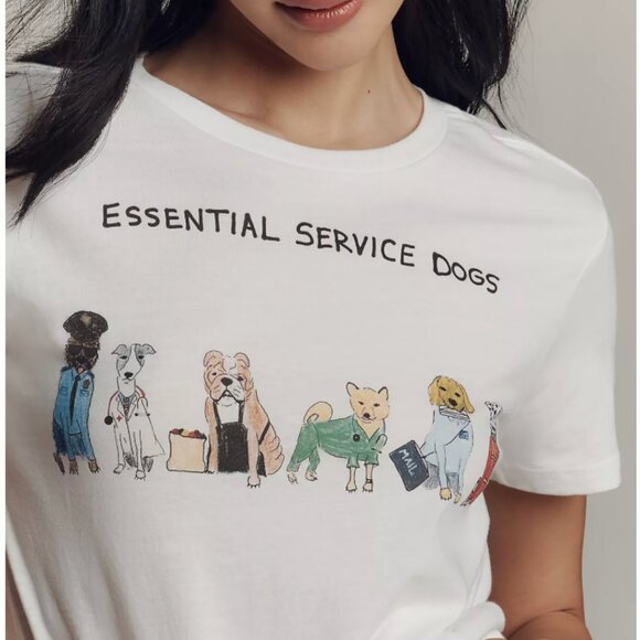 Unfortunate Portrait Tops - Unfortunate Portrait Essential Service Dogs Graphic Tee